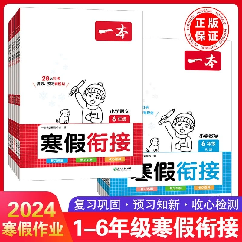 一本寒假衔接28天打卡科学有效复习巩固预习新知识好习惯提高成绩