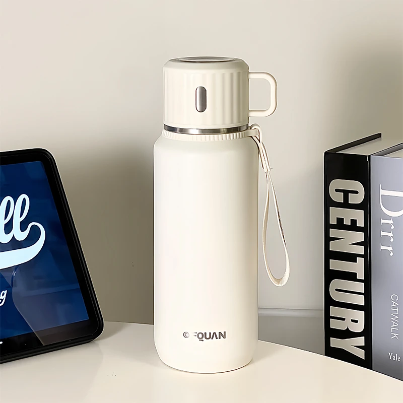 保温杯男女士2024新款高颜值泡茶水杯316不锈钢简约便携杯子带盖