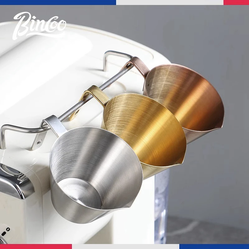 Bincoo带刻度意式咖啡接液杯不锈钢咖啡量杯盎司杯奶盅咖啡萃取杯