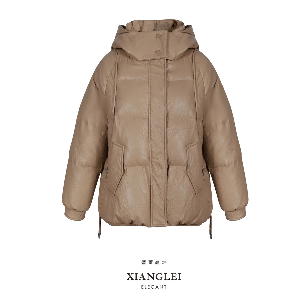 【葛行长精选】专柜品质短款皮羽绒服女款时尚休闲女装02002
