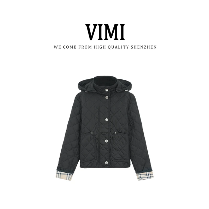 【冬日来信】VIMI秋季新款经典连帽保暖棉外套 249MYZNS10659