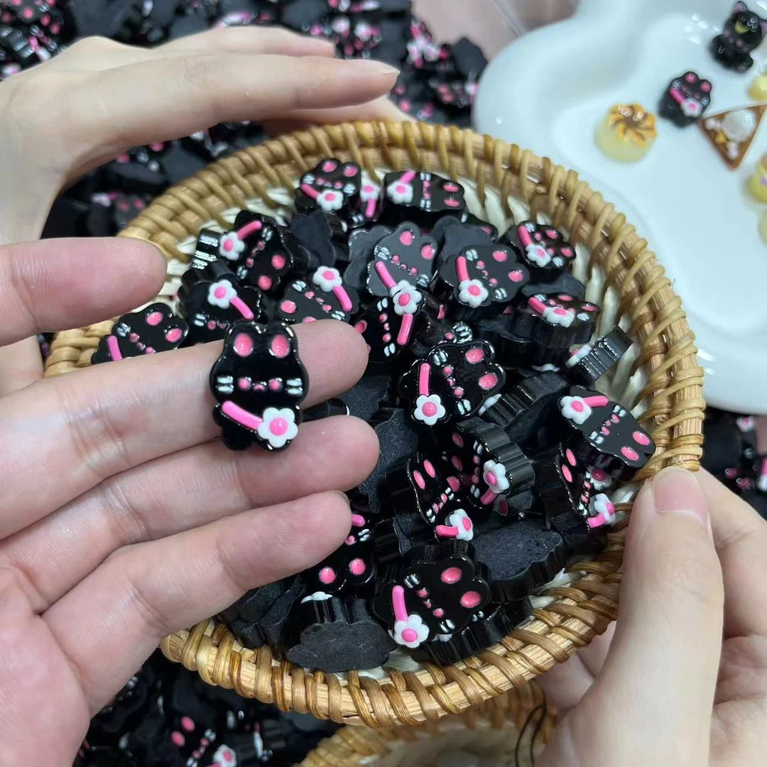 【师姐毒家定制】背包兔（黑色）树脂创意手工diy饰品配件