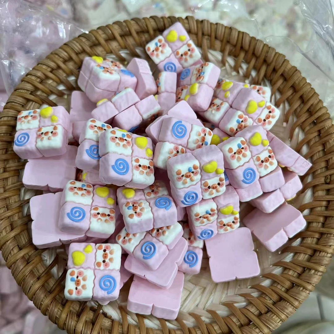 【师姐毒家定制】奶油猪猪四连（肤感粉色）树脂手工diy饰品配件
