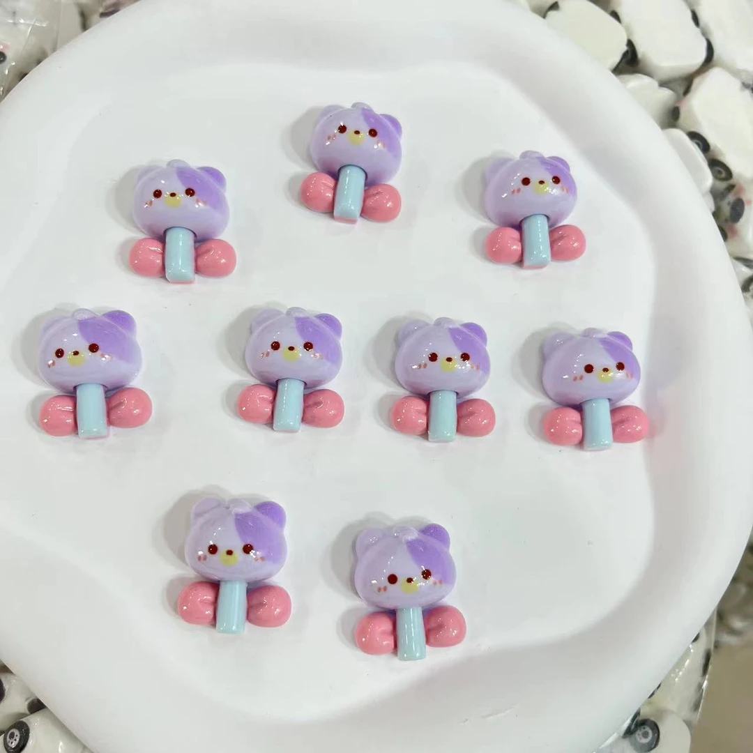 【师姐毒家定制】 熊熊气球花（紫色）树脂手工diy饰品配件