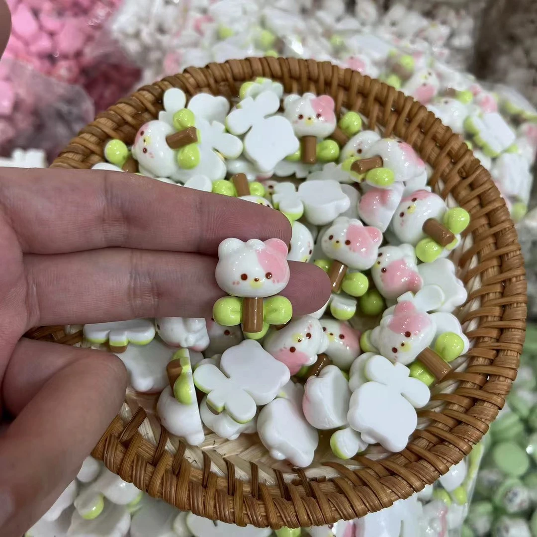 【师姐毒家定制】 熊熊气球花（原色）树脂手工diy饰品配件