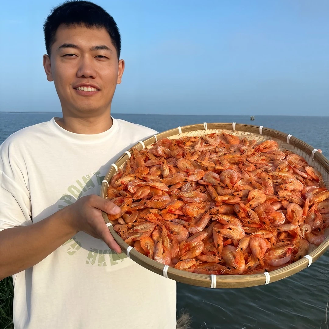 小号烤虾渤海湾盐田烤虾干烤海虾海鲜干货即食烤虾