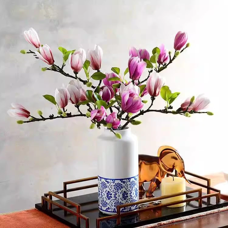 玉兰花鲜切枝摆设客厅餐桌花装饰品摆件高端摆花高级鲜切玉兰花