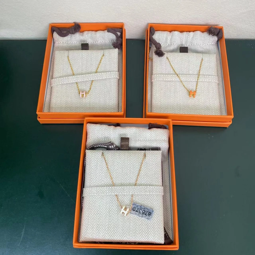 未使用 Hermes/爱马仕 mini pop h 吊坠项链(多色可选)