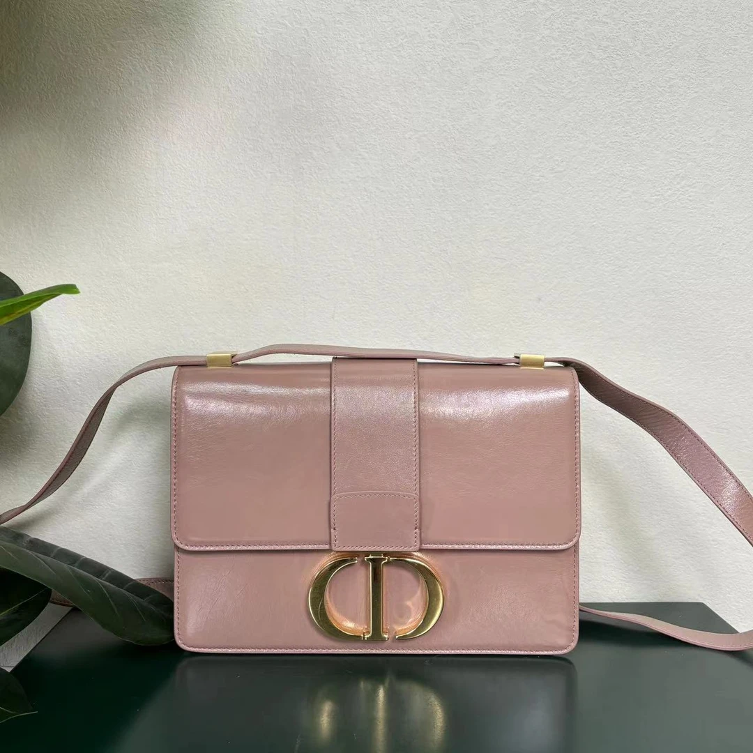 95新 DIOR/迪奥 藕粉色牛皮蒙田30