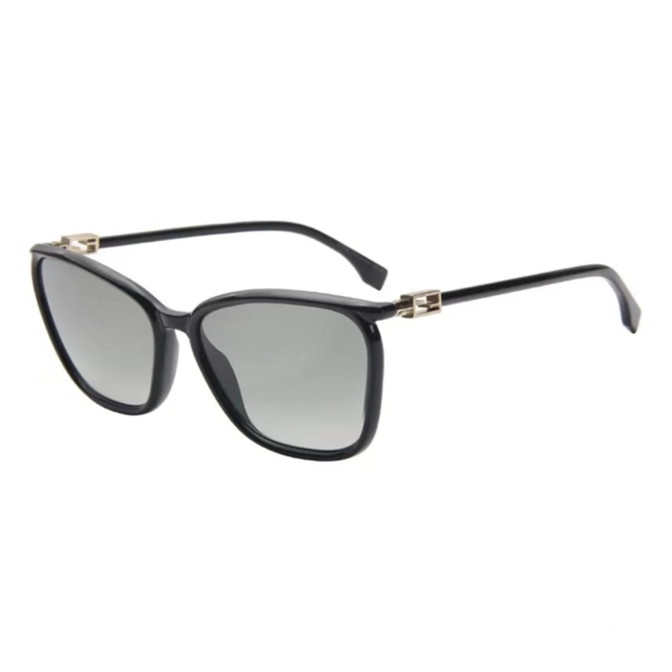 99新 FENDI/芬迪 黑色猫眼大框墨镜