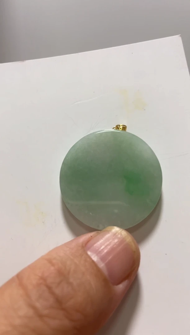 【闪购商品】翡翠颈饰18K金镶嵌天然A货翡翠