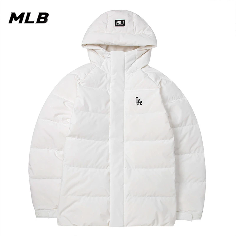 MLB情侣款白色羽绒服新款休闲运动外套基础系列上衣3ADJB2036