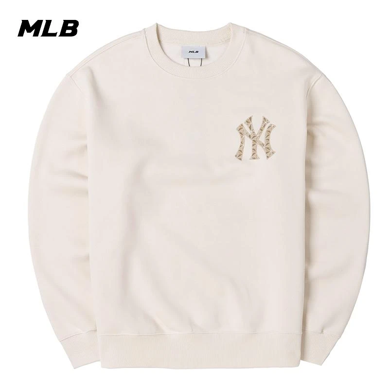 MLB卫衣男装女装2025夏季新款休闲服老花系列长袖套头衫3AMTM0946