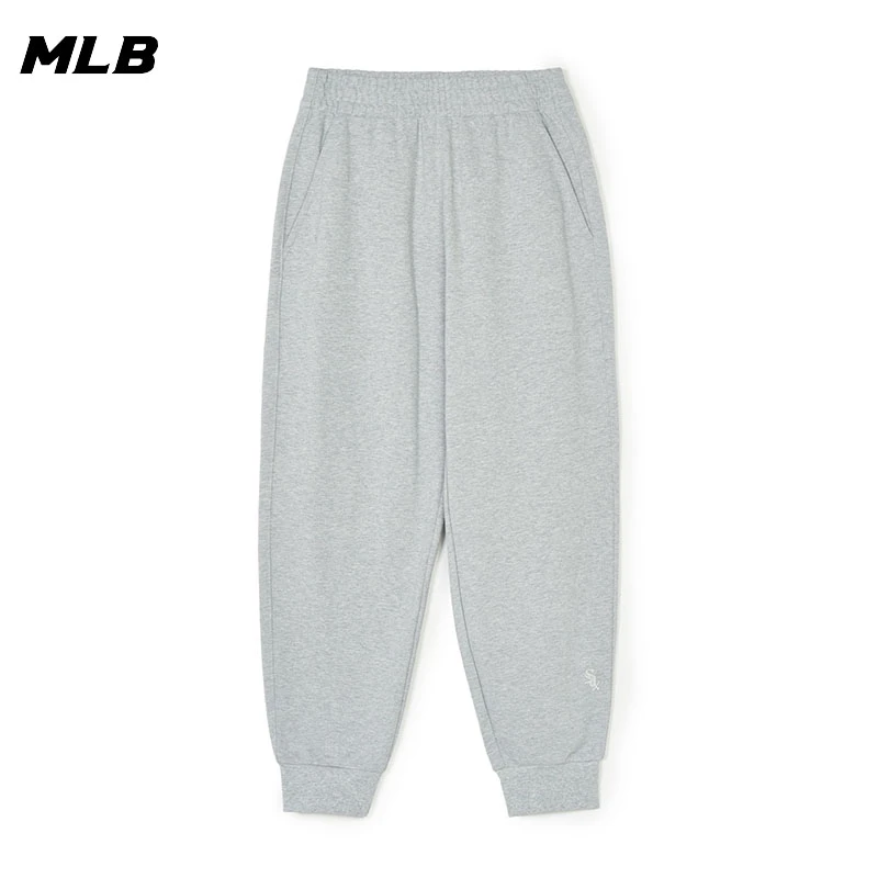 MLB运动长裤情侣2025夏季新款麻灰色基础系列针织休闲裤3APTB0141