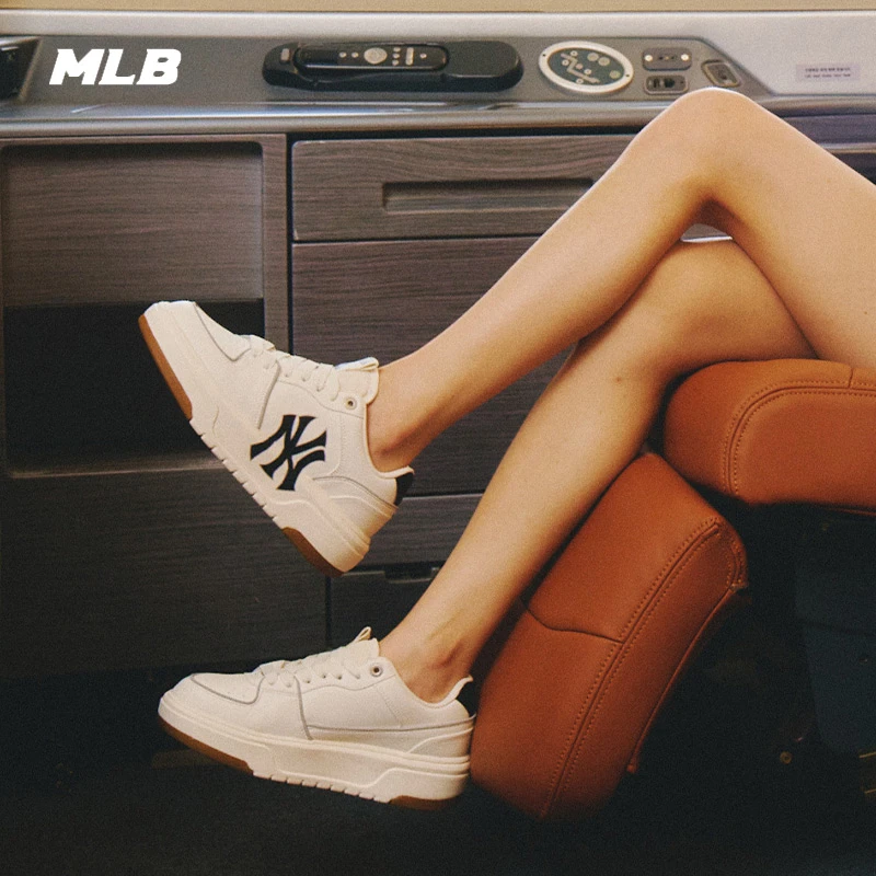 MLB男鞋女鞋学生厚底休闲鞋学院风学长鞋时尚低帮运动鞋3ASXCA12N