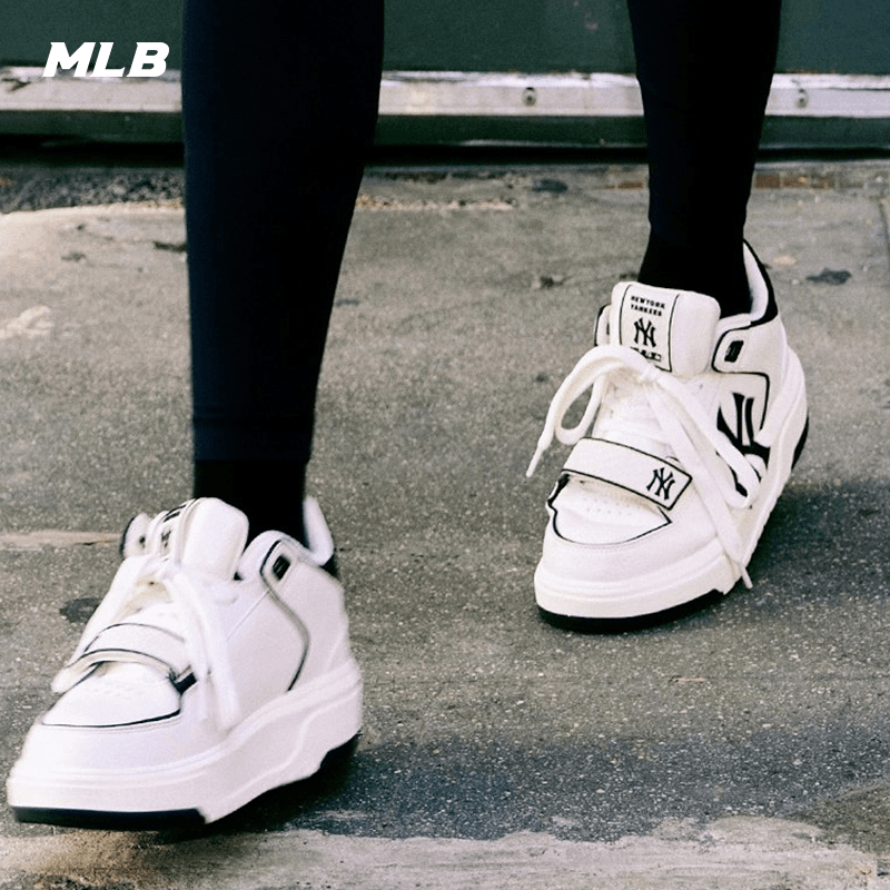 MLB中帮学长鞋男女运动鞋2023新款复古板鞋情侣款休闲鞋3ASXLMB3N