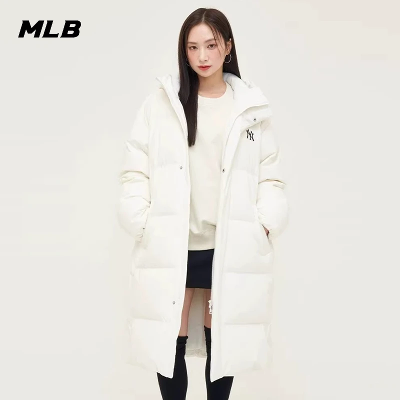 MLB羽绒服男装女装新款学院风简约时尚保暖连帽大衣3ADJB1846