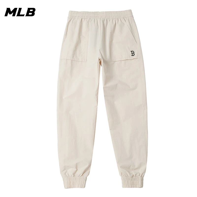 MLB梭织长裤男女同款2024春夏时尚潮流休闲裤简约束脚裤3AWPB0144