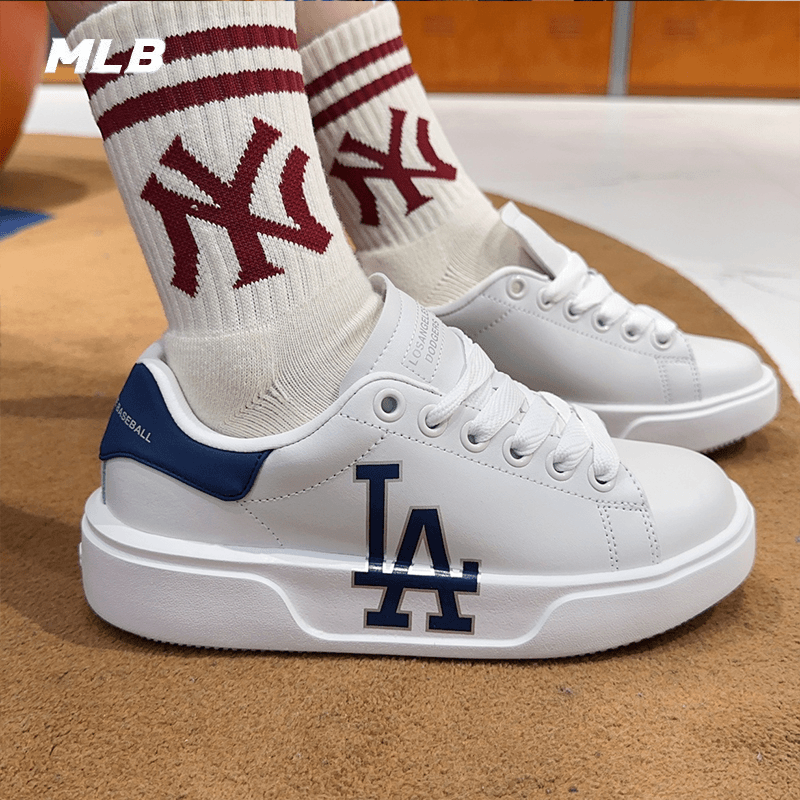 MLB男鞋女鞋情侣运动厚底增高小白鞋2023新款休闲板鞋3ASXCCB3N