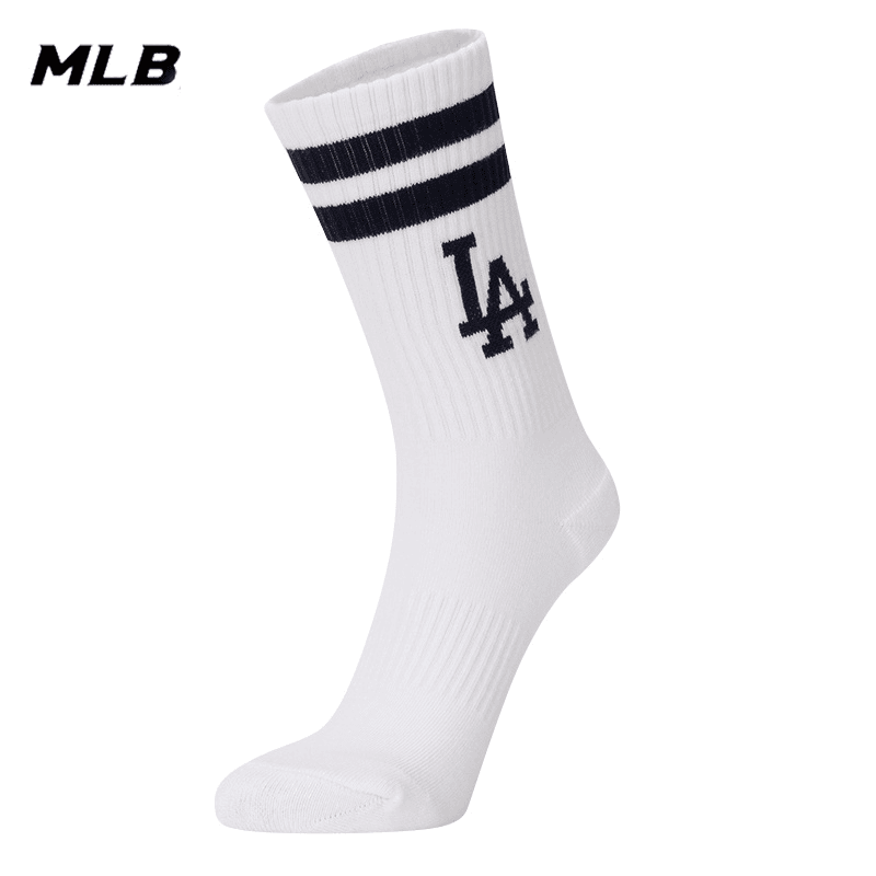 MLB男袜女袜2023秋季新款学院风运动袜情侣袜子中筒袜3ASOMS33N