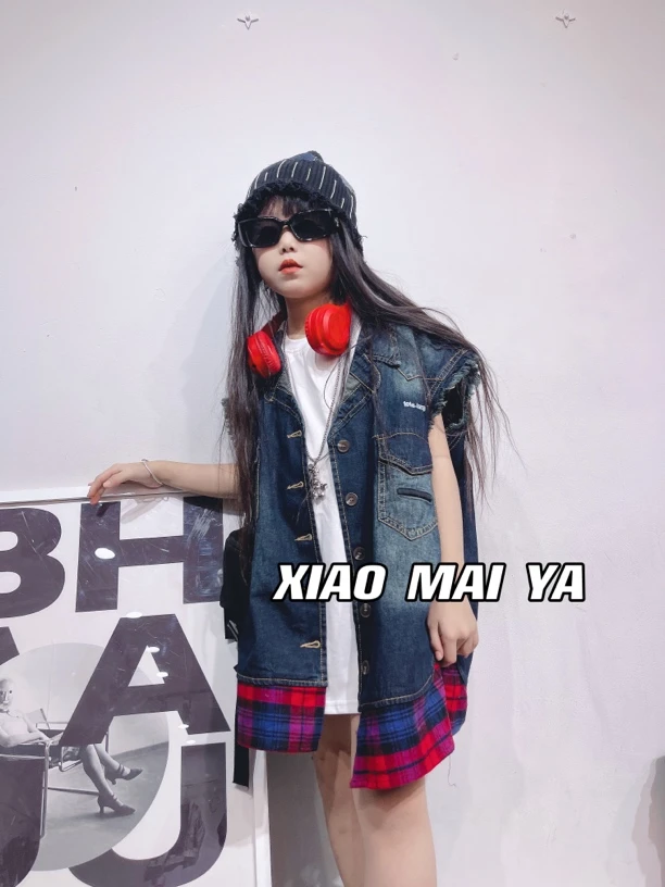 【公子墨】男女童洋气刺绣拼接马甲