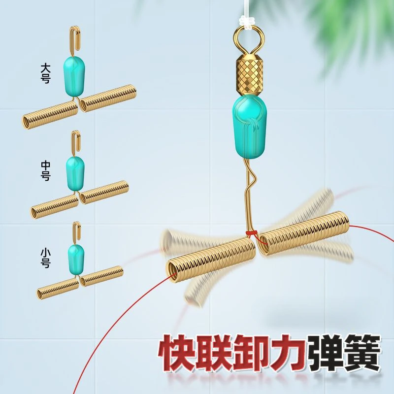 防缠秒分叉换子线扣快速卸力弹簧子线扣子线夹分叉器防缠豆渔具品