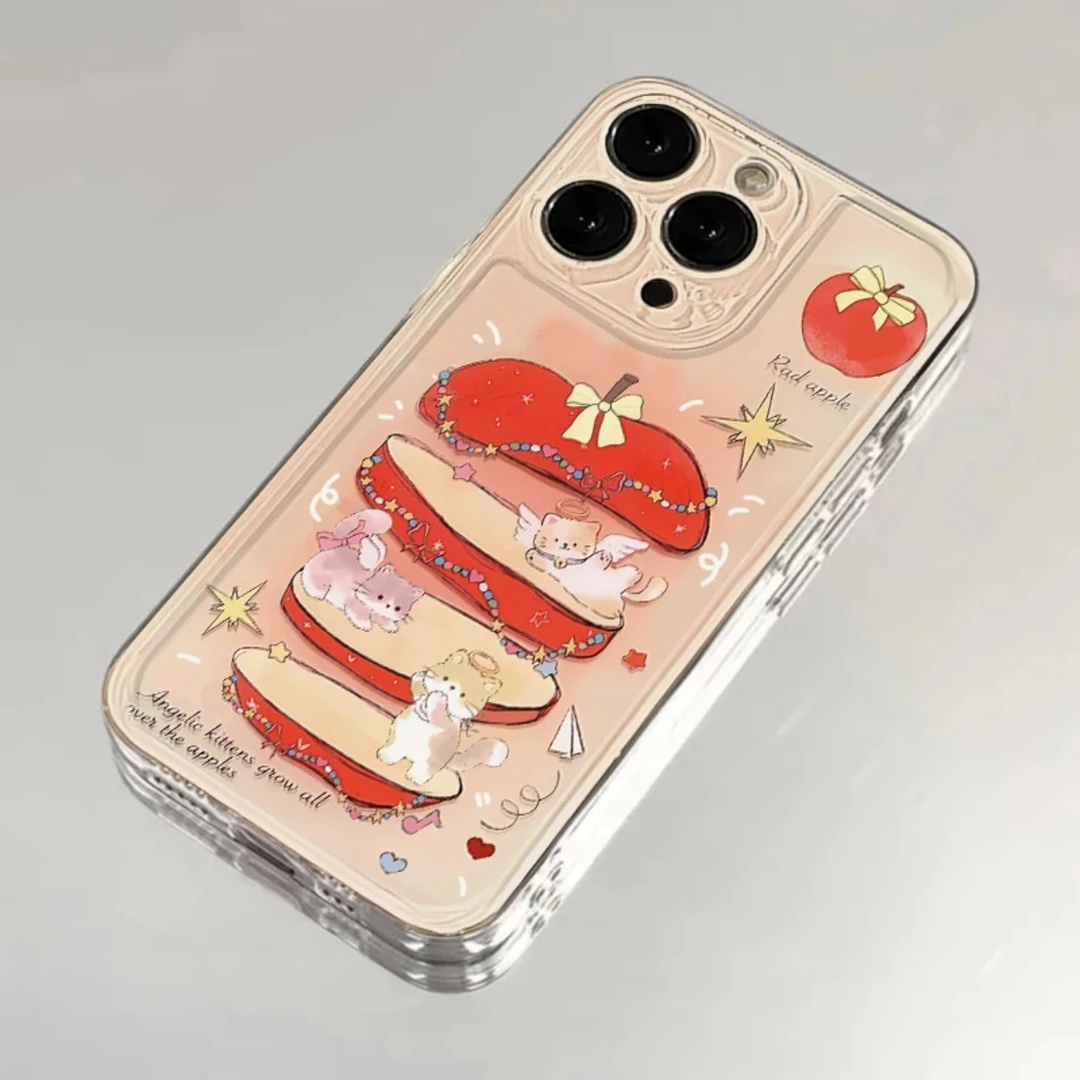 卡通柿柿太空壳适用苹果16p手机壳语录iphone15promax新款13pro