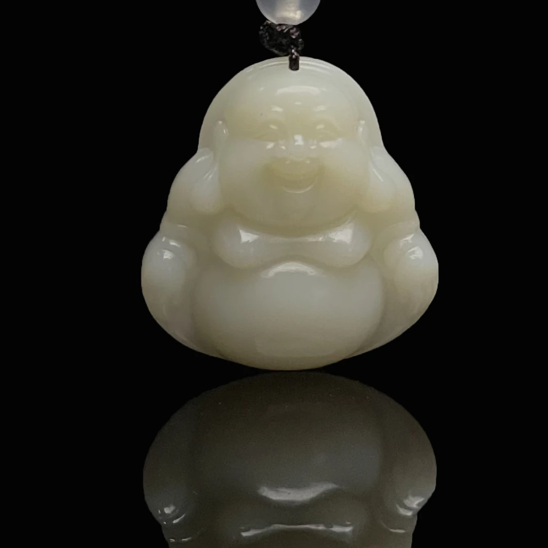 【新店精品福利】和田玉白玉佛公(不带证书) WJA-70 BG-421