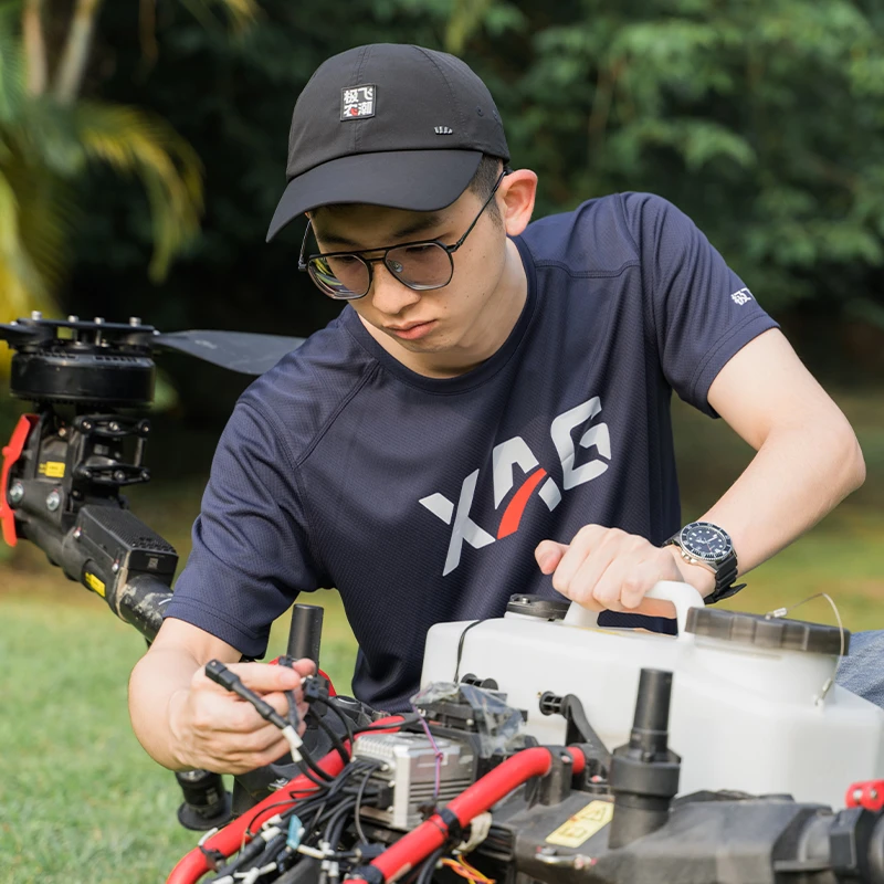 XAG 极飞科技 户外速干T恤  藏青色/黑色文创