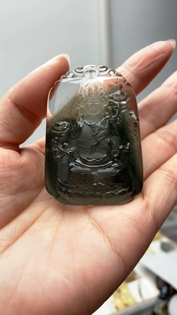 定制天然绿幽灵度母观音