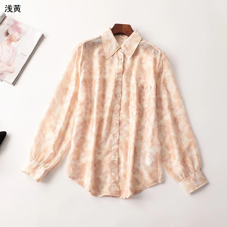 407720春中长款长袖翻领衬衫