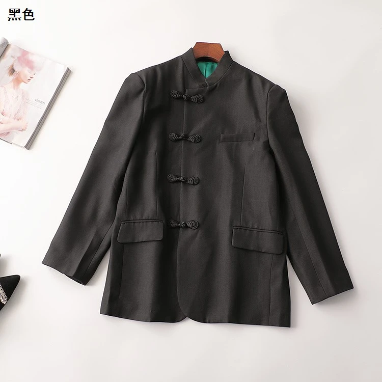 240394春中长款长袖立领外套