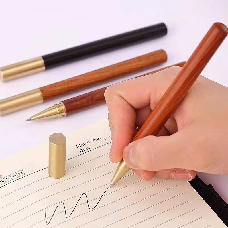 实木笔手工高档精品传统梨木两用可爱