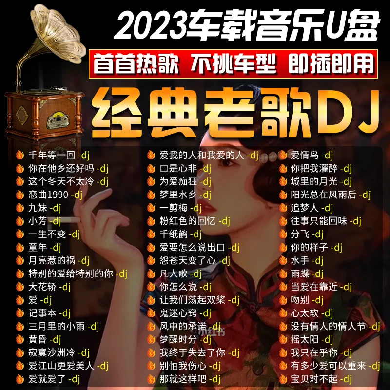 汽车载u盘歌曲无损高音质怀旧精选经典老歌dj音乐高品质优盘