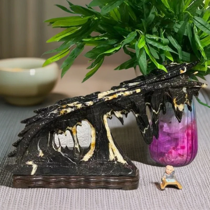 灵璧石 适用 鱼缸 办公 茶桌 阳台 摆件山峰