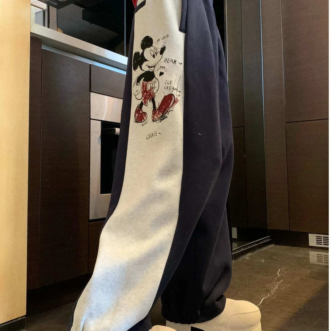 【陶陶推荐】秋季新款 撞色设计款加厚 可爱显瘦休闲裤 S321