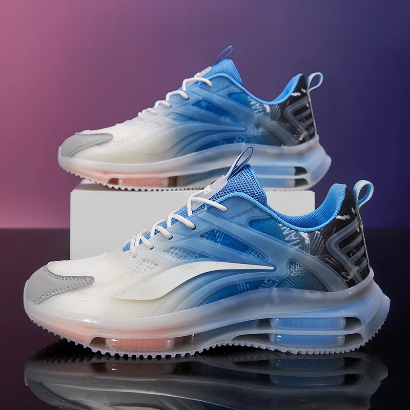 男鞋2025春季新款网面休闲运动鞋学生气垫减震老爹跑步鞋男生男款