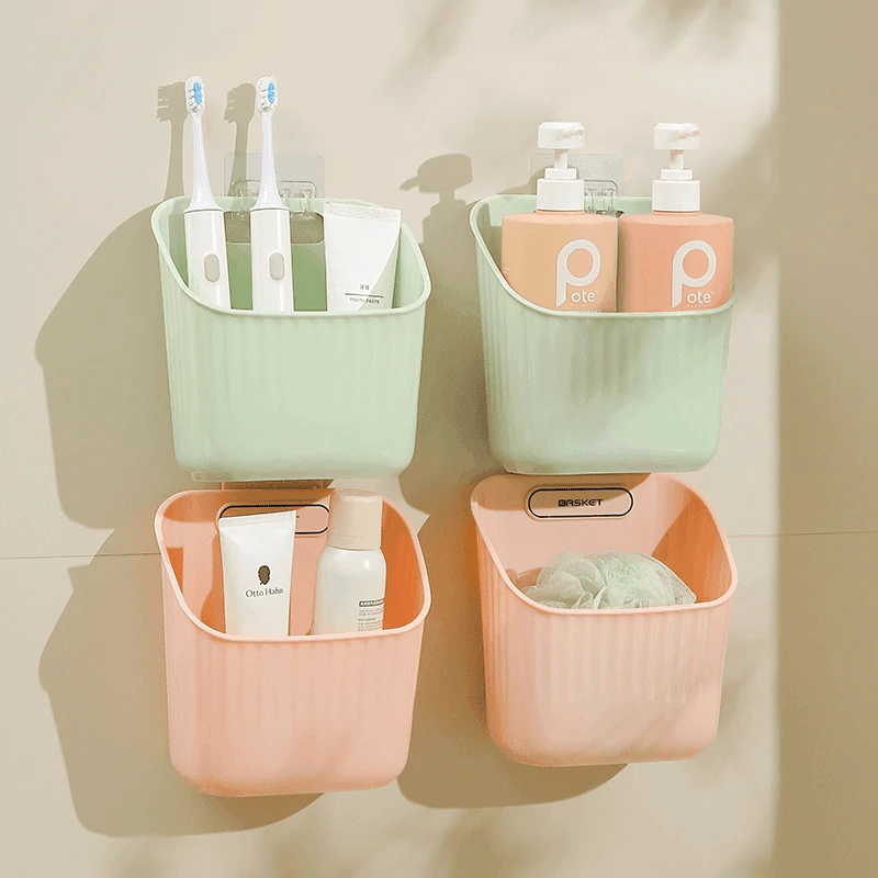 免打孔壁挂篮收纳盒多层收纳筐姜蒜厨房置物架卫生间浴室收纳神器