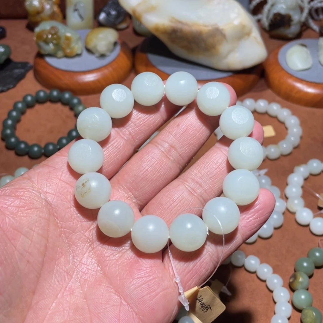 【闪购商品】和田玉手串未镶嵌16mm