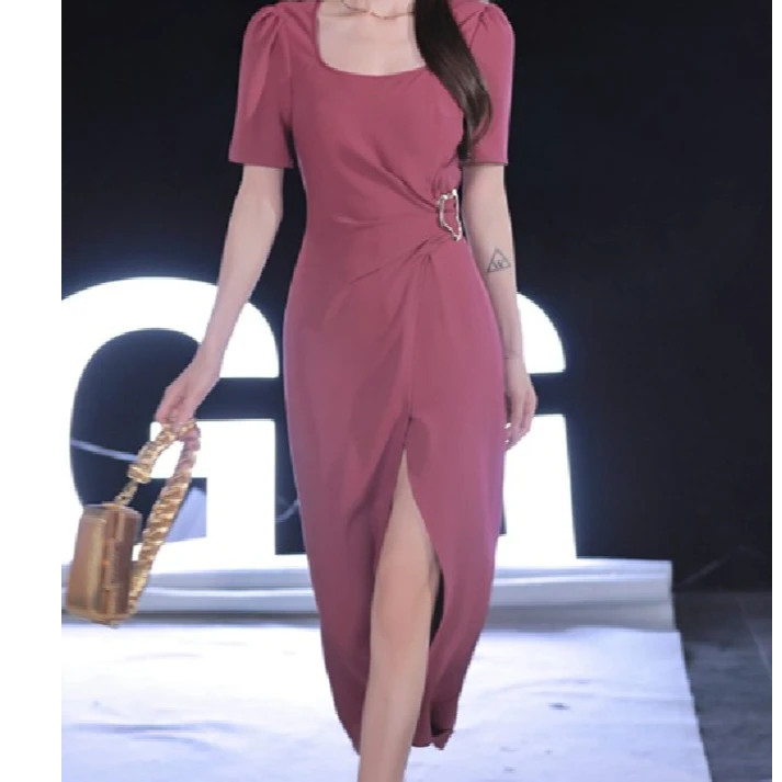 【果果家】修身开叉时尚连衣裙