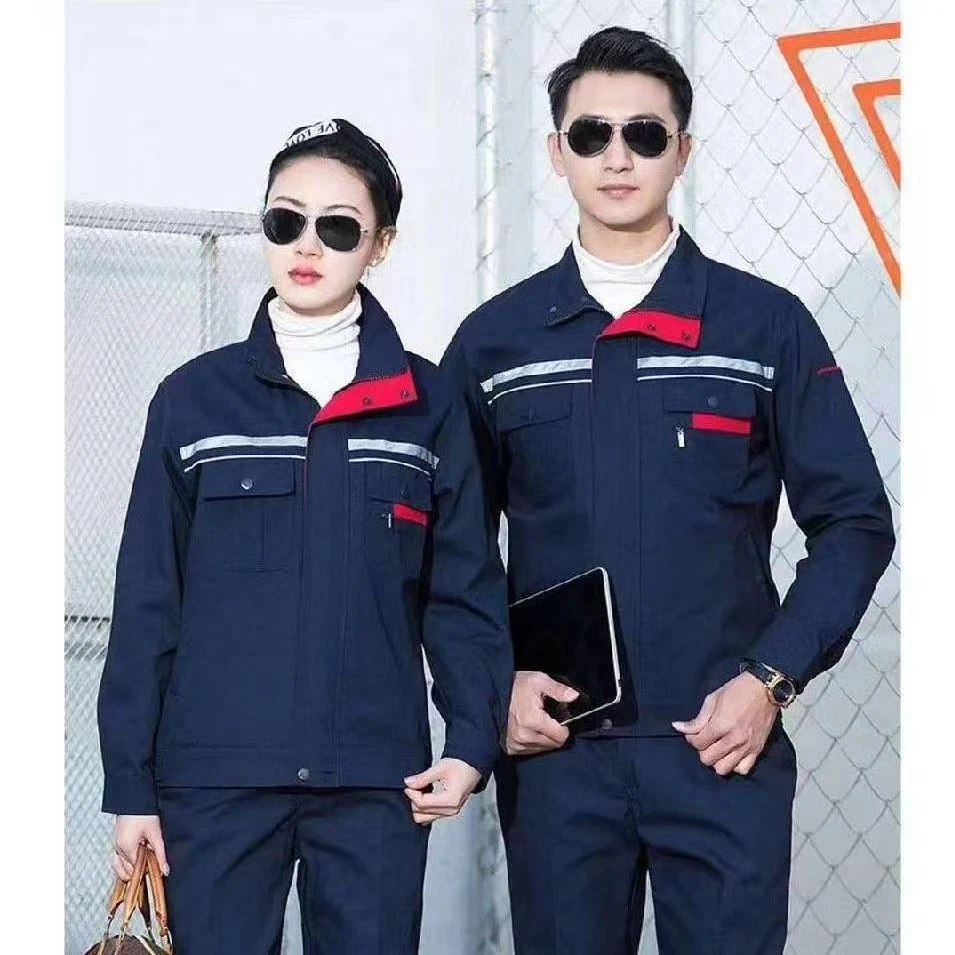 磨毛帆布春秋季长袖工作服套装上衣男女士耐磨加厚保洁电焊工汽修