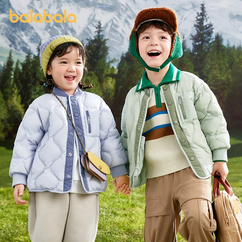 巴拉巴拉童装男童羽绒服宝宝儿童秋冬轻薄女童中大童外套时尚保暖