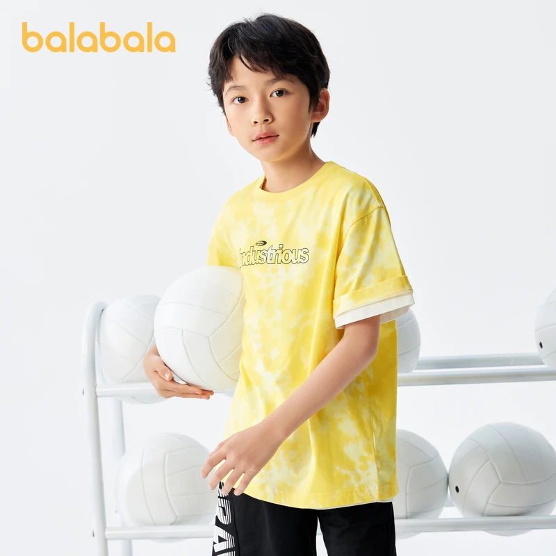 巴拉巴拉儿童装打底衫速干短袖t恤男女中小童夏装多巴胺百搭