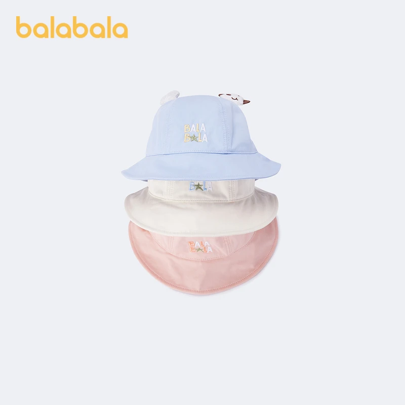 巴拉巴拉儿童夏季儿童帽帽子男女宝宝盆帽软檐可爱遮阳婴童儿童帽