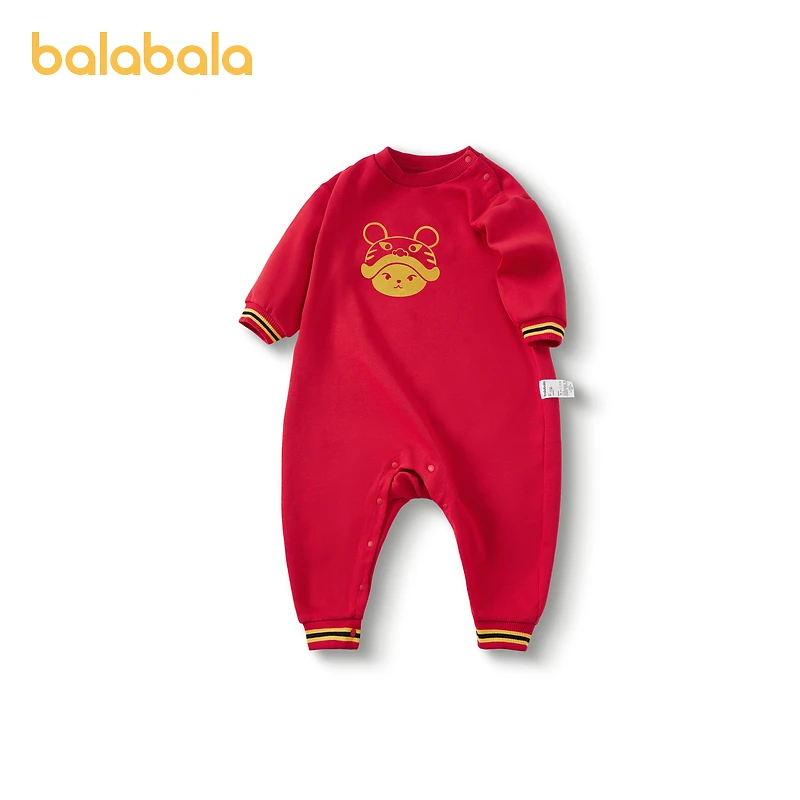 巴拉巴拉婴儿外出抱衣周岁礼服宝宝连体衣爬服拜年服200123120102