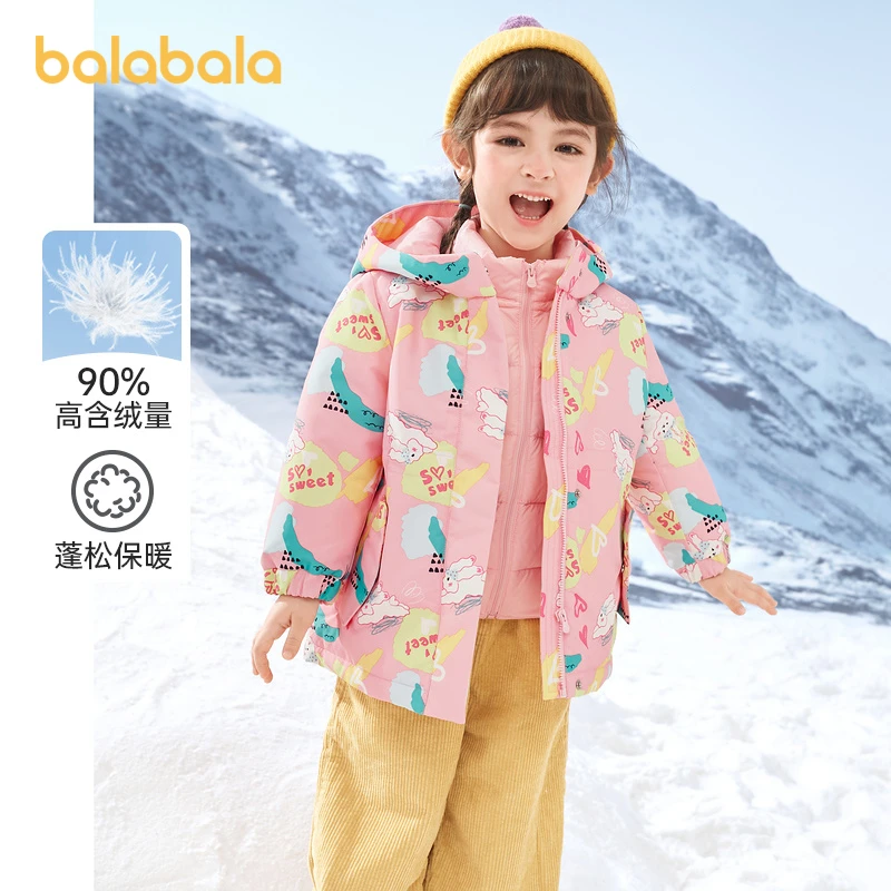 巴拉巴拉冬季羽绒服休闲加厚外套防风保暖童装208422107002
