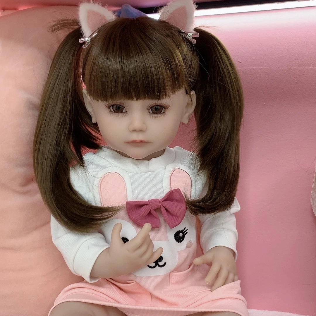 【霏霏家】小糯米55cm左右3D高彩全搪胶可水洗重生娃娃陪伴礼物