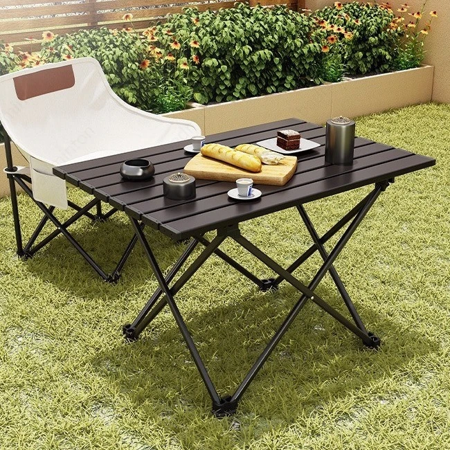 户外折叠桌子露营蛋卷桌夜市摆摊烧烤便携式休闲简易桌子套装