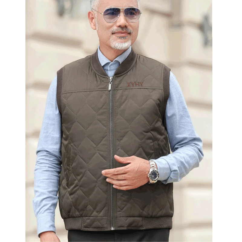 秋冬季保暖羊皮毛马甲面包服马夹保暖神器青年装坎肩男士休闲男款