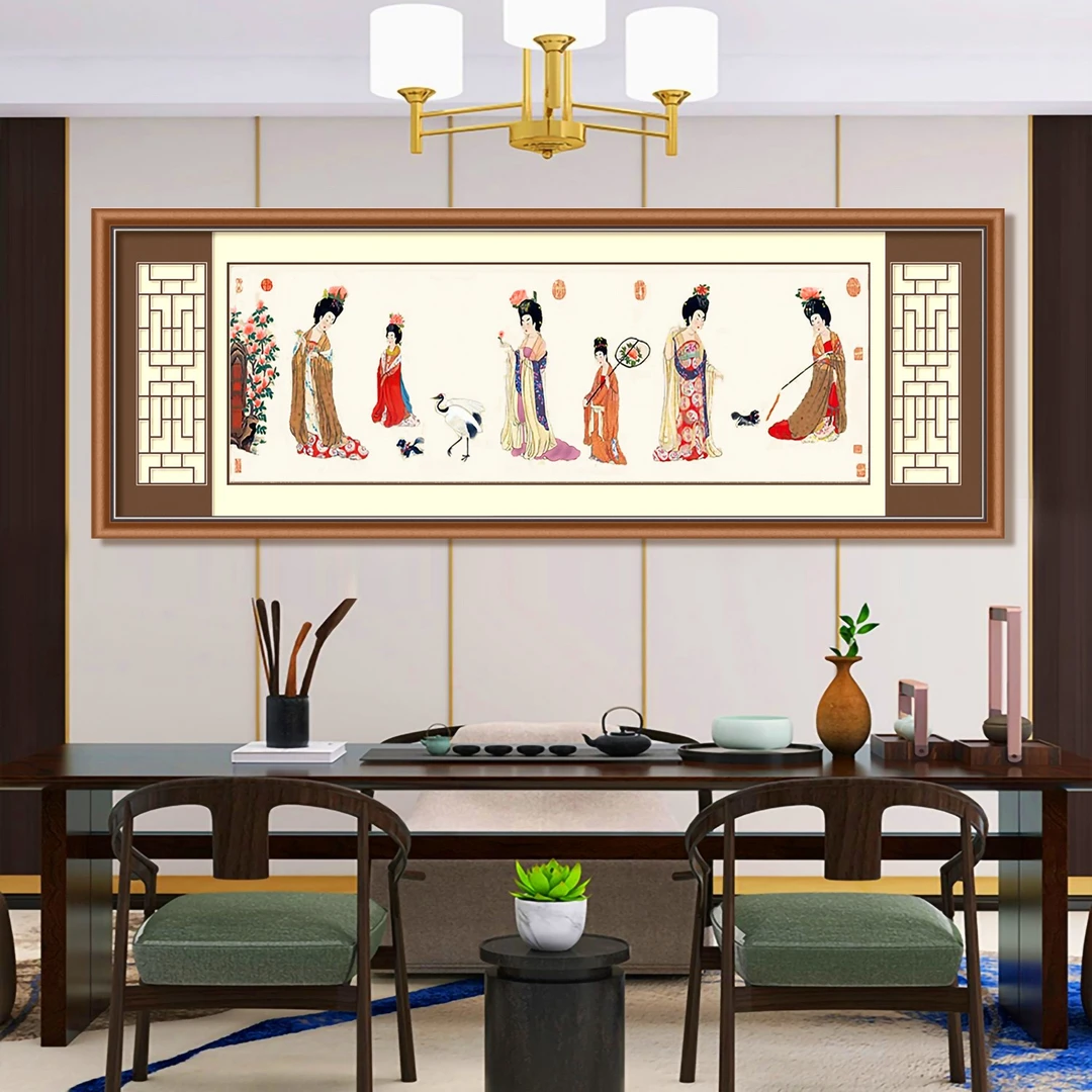 【宠粉福利】爱阁十字绣 仕女图 新款中国风名画客厅手工线绣挂画